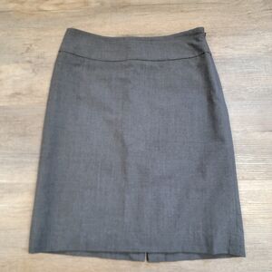Banana Republic 2P Stretch Charcoal Gray Wool Blend Mini Skirt Workwear Office